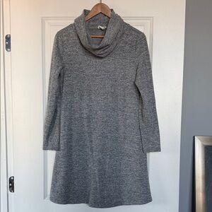 LOFT Gray Cowl Neck Dress